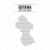 gepunktete Karte von Guyana vektor