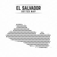 prickad karta över el Salvador vektor