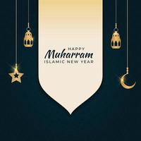 islamiska nyår design gratulationskort, affisch. vektor illustration