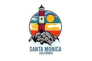 Santa Monica Illustrationsdesign vektor