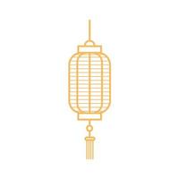 japansk lampa ornament orientaliska element dekoration linje design vektor