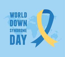Hintergrund der Welt-Down-Syndrom-Tag-Bandkampagne vektor