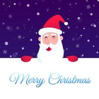 jultomten karaktär önskar god jul och gott nytt år till ditt vykort vektor