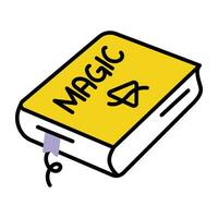 trendig magisk bok vektor