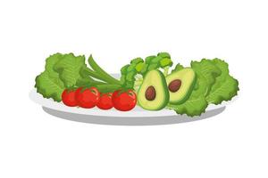 isoliertes Symbol für frisches und gesundes Gemüse vektor
