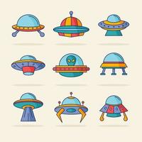 UFO-Symbolsammlung vektor