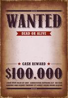 Wanted Western Poster Hintergrund
