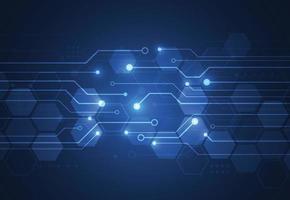 Geometrischer Hintergrund der abstrakten Technologie mit Leiterplattenbeschaffenheit. Abbildung der elektronischen Hauptplatine. Kommunikations- und Engineering-Konzept für digitale Daten. Vektor-Illustration vektor