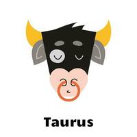 astro zodiaken tecken taurus isolerat på vit bakgrund. vektor