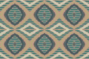 motiv ikat blommig paisley broderi bakgrund. ikat grafik geometrisk etnisk orientalisk mönster traditionell.aztec stil abstrakt vektor design för textur, tyg, kläder, inslagning, sarong.