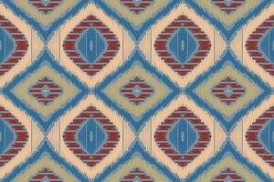 Ikat Damast Stickerei Hintergrund. Ikat Damast geometrisch ethnisch orientalisch Muster traditionell. Ikat aztekisch Stil abstrakt Design zum drucken Textur, Stoff, Saree, Sari, Teppich. vektor