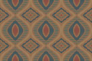 ikat tyg paisley broderi bakgrund. ikat grafik geometrisk etnisk orientalisk mönster traditionell. ikat aztec stil abstrakt design för skriva ut textur, tyg, saree, sari, matta. vektor