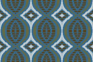 Ikat Paisley Muster Stickerei Hintergrund. Ikat Hintergrund geometrisch ethnisch orientalisch Muster traditionell. Ikat aztekisch Stil abstrakt Design zum drucken Textur, Stoff, Saree, Sari, Teppich. vektor