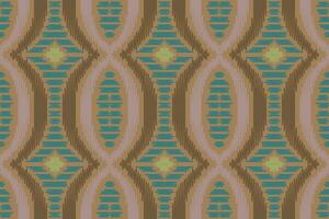 Motiv Ikat nahtlos Muster Stickerei Hintergrund. Ikat Hintergrund geometrisch ethnisch orientalisch Muster traditionell. Ikat aztekisch Stil abstrakt Design zum drucken Textur, Stoff, Saree, Sari, Teppich. vektor