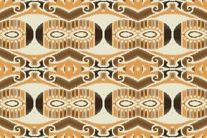 ikat damast- paisley broderi bakgrund. ikat blomma geometrisk etnisk orientalisk mönster traditionell.aztec stil abstrakt vektor illustration.design för textur, tyg, kläder, inslagning, sarong.