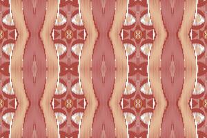 Ikat Blumen- Paisley Stickerei Hintergrund. Ikat Chevron geometrisch ethnisch orientalisch Muster traditionell. Ikat aztekisch Stil abstrakt Design zum drucken Textur, Stoff, Saree, Sari, Teppich. vektor