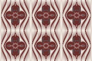 Ikat Blumen- Paisley Stickerei Hintergrund. Ikat Streifen geometrisch ethnisch orientalisch Muster traditionell. Ikat aztekisch Stil abstrakt Design zum drucken Textur, Stoff, Saree, Sari, Teppich. vektor