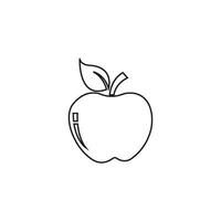 Apfelvektorillustrationsdesign vektor