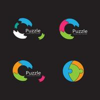 Puzzle Logo Vektor Symbol
