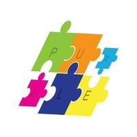 Puzzle-Logo-Vektor vektor