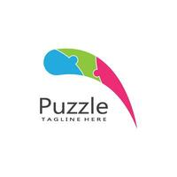 Puzzle Logo Vektor Symbol