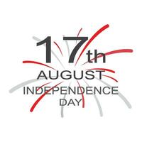 Unabhängigkeit Tag von Indonesien Logo Vektor