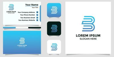 brev b logotyp design och företag kort vektor