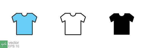 T-Shirt Symbol. einfach Wohnung, Umriss, solide Stil. Tee Symbol, linear Stil Zeichen zum Handy, Mobiltelefon Konzept und Netz Design. Glyphe, Linie Vektor Illustration isoliert auf Weiß Hintergrund. eps 10.