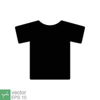 T-Shirt Symbol. einfach solide Stil. Shirt, Tee, Sport, Kleidung, leer, Mode Konzept. Glyphe Vektor Illustration isoliert auf Weiß Hintergrund. eps 10.