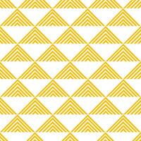 nahtlos geometrisch Muster mit Gelb Dreieck auf Weiß Hintergrund. vektor