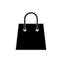 Einkaufen Tasche Symbol auf Weiß Hintergrund. vektor