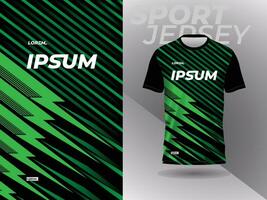 grünes abstraktes T-Shirt Sport-Jersey-Design für Fußball-Fußballrennen Gaming Motocross Radfahren Laufen vektor