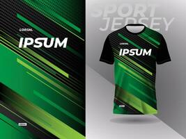 grön abstrakt tshirt sporter jersey design för fotboll fotboll tävlings gaming cross cykling löpning vektor