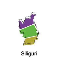 Karte von Siliguri bunt geometrisch modern Umriss, hoch detailliert Vektor Illustration Vektor Design Vorlage, geeignet zum Ihre Unternehmen
