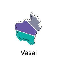 Vasai Karte. Vektor Karte von das Indien Land. Grenzen von zum Ihre Infografik. Vektor Illustration Design Vorlage