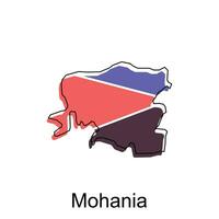 mohania stad av Indien Land Karta vektor illustration design mall, vektor med översikt grafisk skiss stil på vit bakgrund
