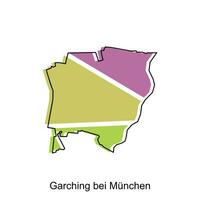 Karte von garching bei Munchen Design Vorlage, geometrisch mit Gliederung Illustration Design vektor