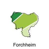 Vektor Karte von Forchheim modern Umriss, hoch detailliert Vektor Illustration Design Vorlage