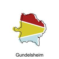 Karte von gundelsheim modern Umriss, hoch detailliert Vektor Illustration Design Vorlage, geeignet zum Ihre Unternehmen