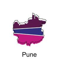 Karte von Pune modern Umriss, hoch detailliert Vektor Illustration Design Vorlage, geeignet zum Ihre Unternehmen