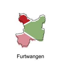 Vektor Karte von furtwangen modern Umriss, hoch detailliert Vektor Illustration Design Vorlage