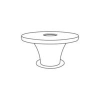 ikon design av kaffe tabell möbel logotyp design vektor mall illustration