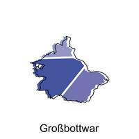 Karte von grobbottwar geometrisch Vektor Design Vorlage, National Grenzen und wichtig Städte Illustration