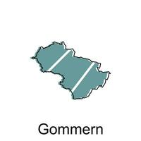 Karte Stadt von gommern Illustration Design Vorlage, geometrisch bunt modern Design vektor