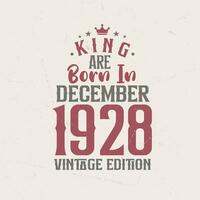 kung är född i december 1928 årgång utgåva. kung är född i december 1928 retro årgång födelsedag årgång utgåva vektor