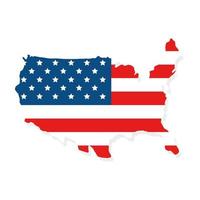USA Flagge Karte vektor