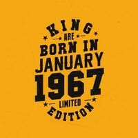 König sind geboren im Januar 1967. König sind geboren im Januar 1967 retro Jahrgang Geburtstag vektor