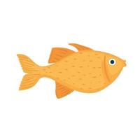 gelber Fisch, der Meerestiere schwimmt vektor