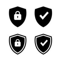 Schild Schutz Symbol Vektor. schützen, sperren Sicherheit Sicherheit Symbol vektor