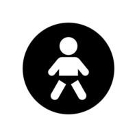 Baby Junge Benutzerbild Symbol Vektor. Kind, Kind Zeichen Symbol vektor